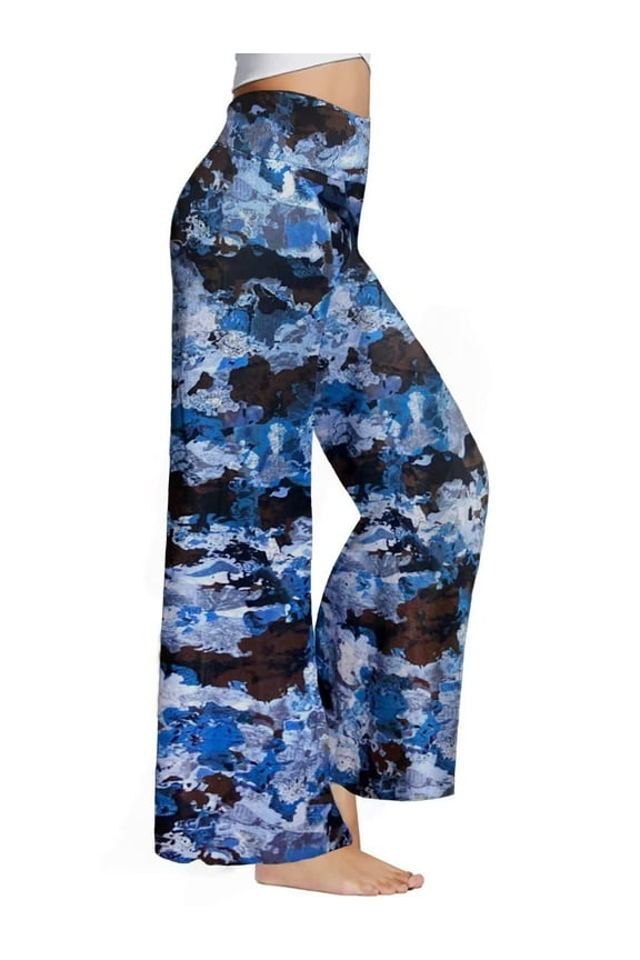 Stretchy High-Waisted Wide Leg Yoga Pants for Women – Palazzo, Loose Wide-Leg, Beach & Dress Pants