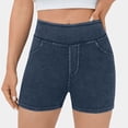 thumbnail image 1 of Stretchy Jean Shorts For Women High Waisted Pull On Jorts With Pockets Denim Shorts Women Summer Casual Shorts, 1 of 9