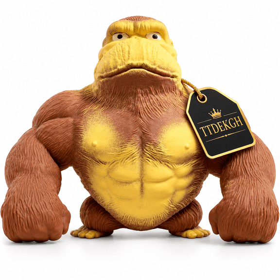 Stretchy Monkey Fidget Toy - Funny Brown Gorilla Stress Relief Toy Squeeze and Decompress Easter Gift for Kids and Adults