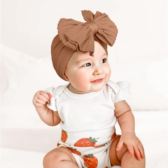 Stretchy Nylon Baby Headbands with Bows for and Toddlers - Ideal Accessory for Girls
