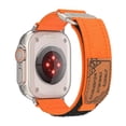 thumbnail image 1 of Stretchy Nylon Band Compatible with Samsung Galaxy Watch Ultra for Women Men, Stick Closure Adjustable Sport Rugged Replacement Strap for Galaxy Watch Ultra 47mm Smartwatch,Orange, 1 of 7