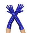 thumbnail image 1 of Stretchy PU Coated Gloves for Cosplay, Shiny Leather Look Long Gloves for Role Play and Evening Wear, Glossy Faux Leather Gloves for Adults, Elegant Costume Accessories for Parties and Performances, 1 of 4