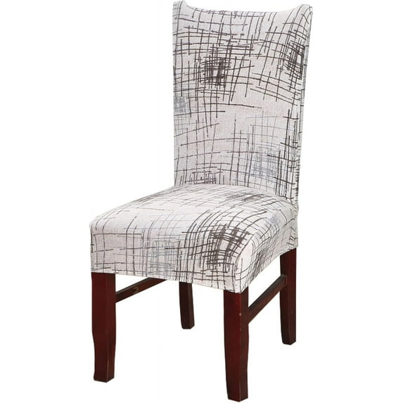 Stretchy Parson Chair Slipcovers for Dining Room Chair seat Covers Chair Protectors for Party Pet Protection Universal Fit Soft Polyester (Set of 4, Brown Stripes)