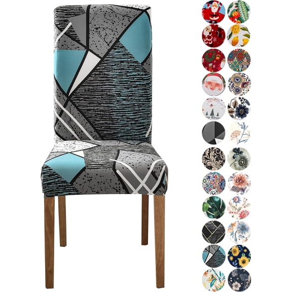 Stretchy Parson Chair Slipcovers for Dining Room Chair seat Covers Chair Protectors for Party Pet Protection Universal Fit Soft Polyester (Set of 4, Modern Grey)
