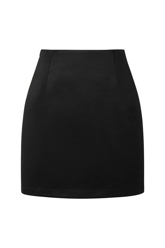Stretchy Pencil Skirt, Short and Slim-Fit Design for a Sleek Look, Easy to Pair with Heels or Boots for a Night Out or a Fashion-Forward Day Look. Black S