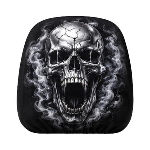 Stretchy Polyester Themed Car Headrest Cover Set of 2 Decorative Seat Protector Universal Fit Breathable Fabric Easy Installation for Most Vehicles