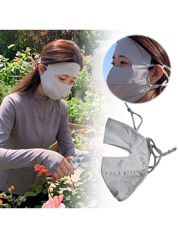 Stretchy Quick Dry UV Block Full Face Neck Mask Breathable Cooling Fabric Sun Wrap For Daily Driving Gardening Beach Casual Outdoor Gadget