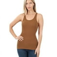 thumbnail image 1 of Stretchy Rbbed Knit Racerback Tank Top Cotton/Spandex (S-3X), 1 of 4