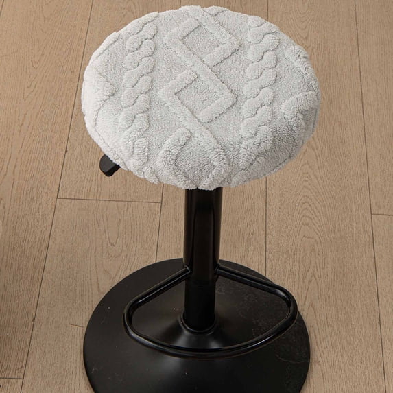 Stretchy Round Bar Stool Seat Cover Elastic Bands Durable Chair Protector for Bar Kitchen Dining Room Slipcover Protective