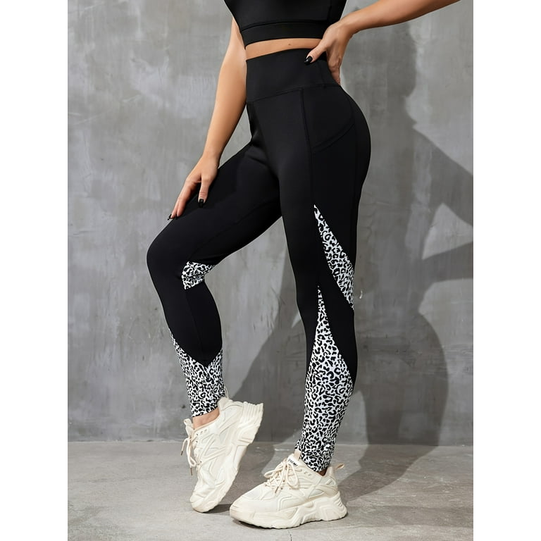 Stretchy Running and Workout Leggings Leopard Print Slim Fit Yoga Pants for Women Walmart
