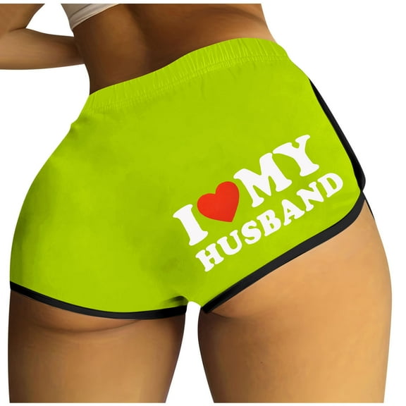 Stretchy Scrunch Booty Shorts for Women Gym Dance Sexy Hot Pants Briefs Butt Lifting Cute Sports Leggings Green, XXL