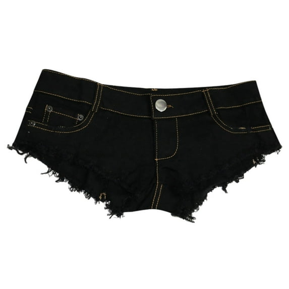 Stretchy Shorts for Women Cowboy Woolen Fringe Tight Fitting Pants Nightclub Pole Dance Ultra Low Waist Sexy Pants Loose High Waisted Short S-2XL