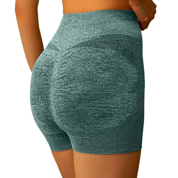 Stretchy Shorts for Women High Waisted Compression Yoga Breathable See Through Fitness Enhancing Summer Flowy Shorts S-2XL