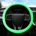 thumbnail image 1 of Stretchy Silicone Steering Wheel Cover Universal Fit 13''-18'' Wheels Anti- Grip Enhanced Control All Weather Protection(Green-40X40Cm), 1 of 8