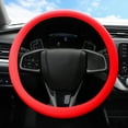 thumbnail image 1 of Stretchy Silicone Steering Wheel Cover Universal Fit 13''-21'' Wheels Anti-Slip Grip Enhanced Control All Weather Protection(Red-40X40Cm), 1 of 8