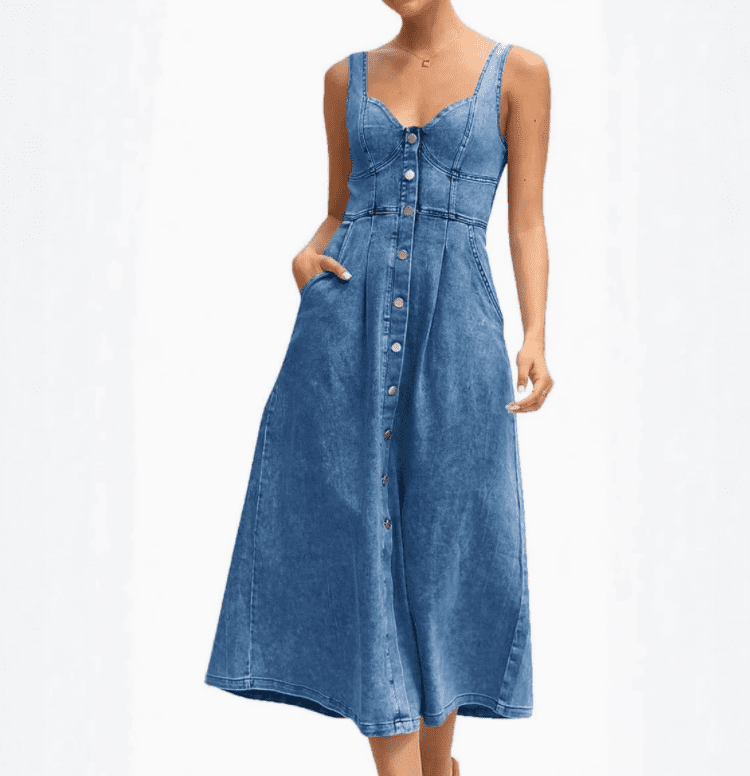 denim jumper dress black Washed Overall The Shkip Shorts in week492026 Maxi dresses With the Color:Navy Blue
