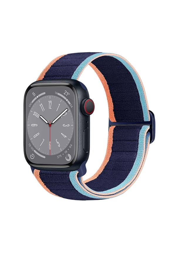 Stretchy Solo Loop Compatible for Apple Watch Band 38/40/41/42mm(Series11 10) for Women Men, Nylon Elastic Straps for iWatch SE 3/2/1 & Series 11/10/9/8/7/6/5/4/3/2/1, Navyblue