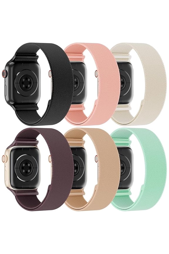 Stretchy Solo Loop Compatible with Apple Watch Band 38mm 40mm 41mm 42mm 44mm 45mm 46mm 49mm Women Men, Adjustable Soft Nylon Sport Elastic Strap for iWatch Series 11/10/9/8/SE/7/6/5/4/3 Ultra
