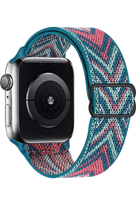 Stretchy Solo Loop Compatible with Apple Watch Bands 38mm 40mm 41mm 42mm 44mm 45mm 46mm 49mm,Braided Elastics Nylon Strap Women Men for iWatch Series