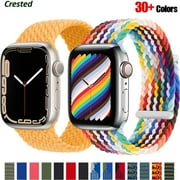 LEIXIUER Stretchy Solo Loop Strap for Apple Watch Bands 45mm 38mm 40mm 42mm 44mm Ultra 49mm, Nylon Stretch Braided Sport Elastics Weave Women Men Wristband Compatible for iWatch SE Series 8 7 6 5 4 3 2 1