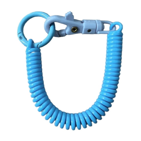 Stretchy Spirals Keyring, Retractable Keychain Coil Spring Keychain Zinc Alloy Key Holder Colors Key Chain for Backpack