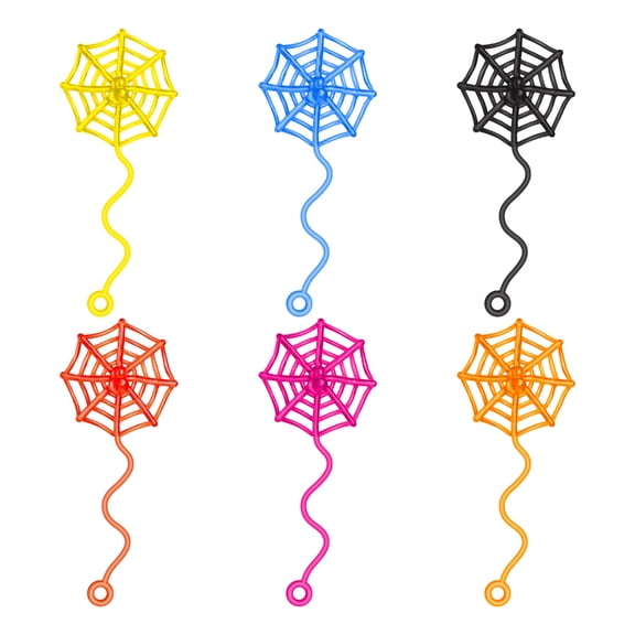 Stretchy Sticky Spider Web Toys, Colorful Sticky Wall Crawler Toys, Elastic Novelty Fidget Toys for Halloween Party Favors Goodie Bag Fillers