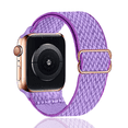 thumbnail image 1 of Stretchy Strap Compatible with Apple Bands Adjustable Stretch Braided Elastics Weave Nylon for iWatch 7 --- Lilac Purple（38/40/41mm）, 1 of 5