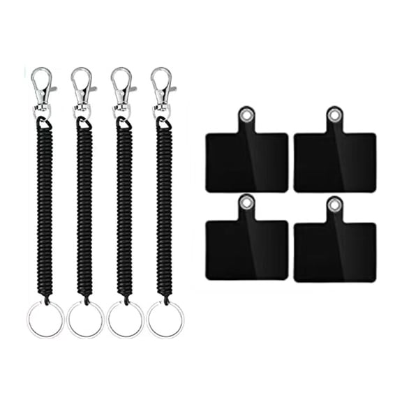 Stretchy Strap Phone Lanyard Tethers with Patches for Outdoor Skiing Retractable Lanyard for Most Cellphone