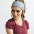 thumbnail image 1 of Stretchy Sweat Absorbing Sports Headband, Unisex Non Slip Breathable Hair Band, Soft Elastic Fashion Hair Wrap for Yoga Running Cycling Fitness Daily Casual Outdoor Sweat Blocking Use, 1 of 2