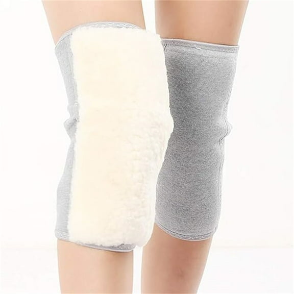 Stretchy Thermal Knee,Thick Warmer Knee Support,Durable Knee Braces,Grey Thermal Cashmere Knee Braces for Women,Men(10.2x6.3In)