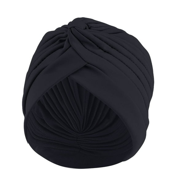 Stretchy Women's Turban Cap - Polyester, Knotted Back, Lightweight, for Sleep/Hair Care, Stylish Head Wrap