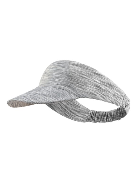 Stretchy UV Protection Sports Visor Hat Lightweight Rainbow Stripe Design for Hiking Beach Running Outdoor Travel - Gray