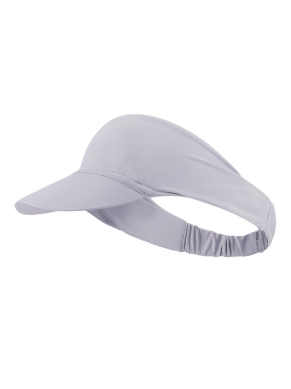 Stretchy UV Protection Sports Visor Hat Lightweight Rainbow Stripe Design for Hiking Beach Running Outdoor Travel - Light Purple