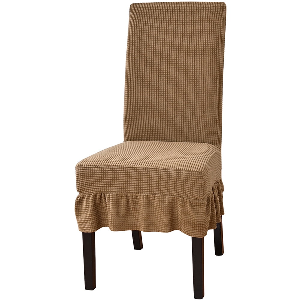 Stretchy Universal Easy Fitted Dining Chair Cover With Skirt Fitted ...