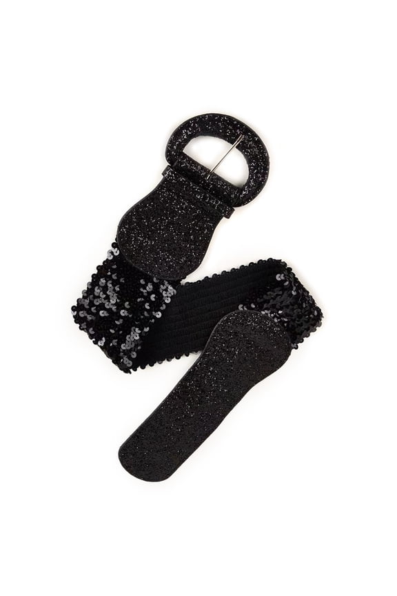 Stretchy Waist Belt Sequins Glitter Stretchy Belt for Wrap Dress Dress Night Club Belt for Party Dancing