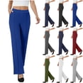 thumbnail image 1 of Stretchy Work Pants for Women Dressy Casual High Waisted Office Pants with Pockets Trendy Womens Clothes, 1 of 8