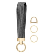 Stretchy Wristlet Keychain, Cute Key Chain, Woven Wrist Lanyard for Car Keys with 3 Keyrings and D-ring for Women Men
