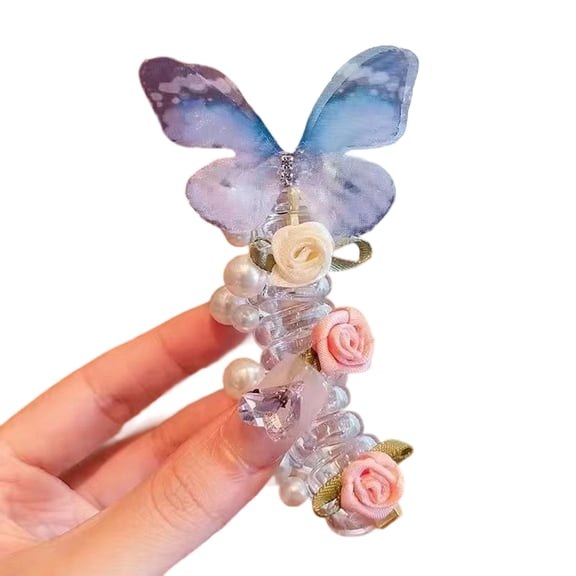 Stretchy spirals Hair Coils Soft Elastic Ponytail Ties for Girls Women Long Hair Telephone Cord Scrunchies