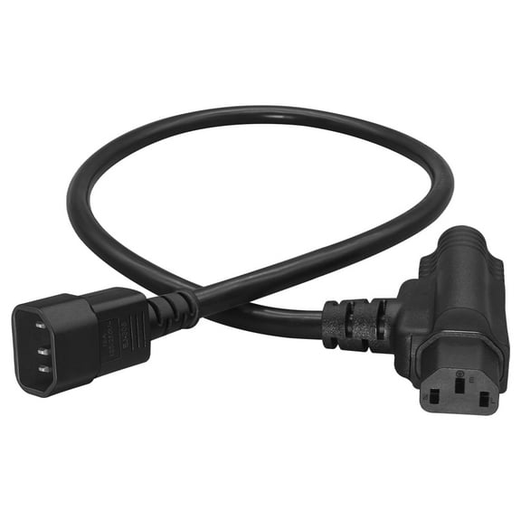 Strhowill 0.64M/2FT C14 to C13+5-15R Piggyback Power cord,IEC 320 C14 Male to C13/Nema 5-15R Female Power Cable Cord UL SJT 14AWG