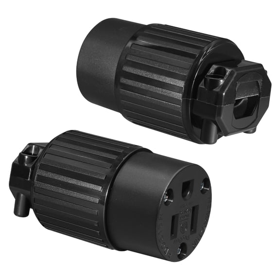 Strhowill 1 Pack Black Nema 5-15R Self Wiring Electrical Outlet Receptacle, 15A 125V, 3-Prong Grounded Socket for Appliance, Computer, Power Strip