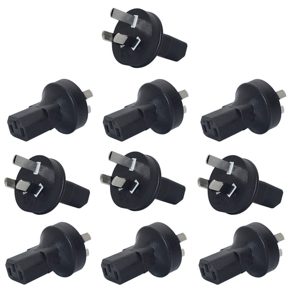 Strhowill 10 PCS AU Plug to C13 Power Adapter for Office & PDU,UPS Data Center | Connect Desktop PC, Monitor, and Printer