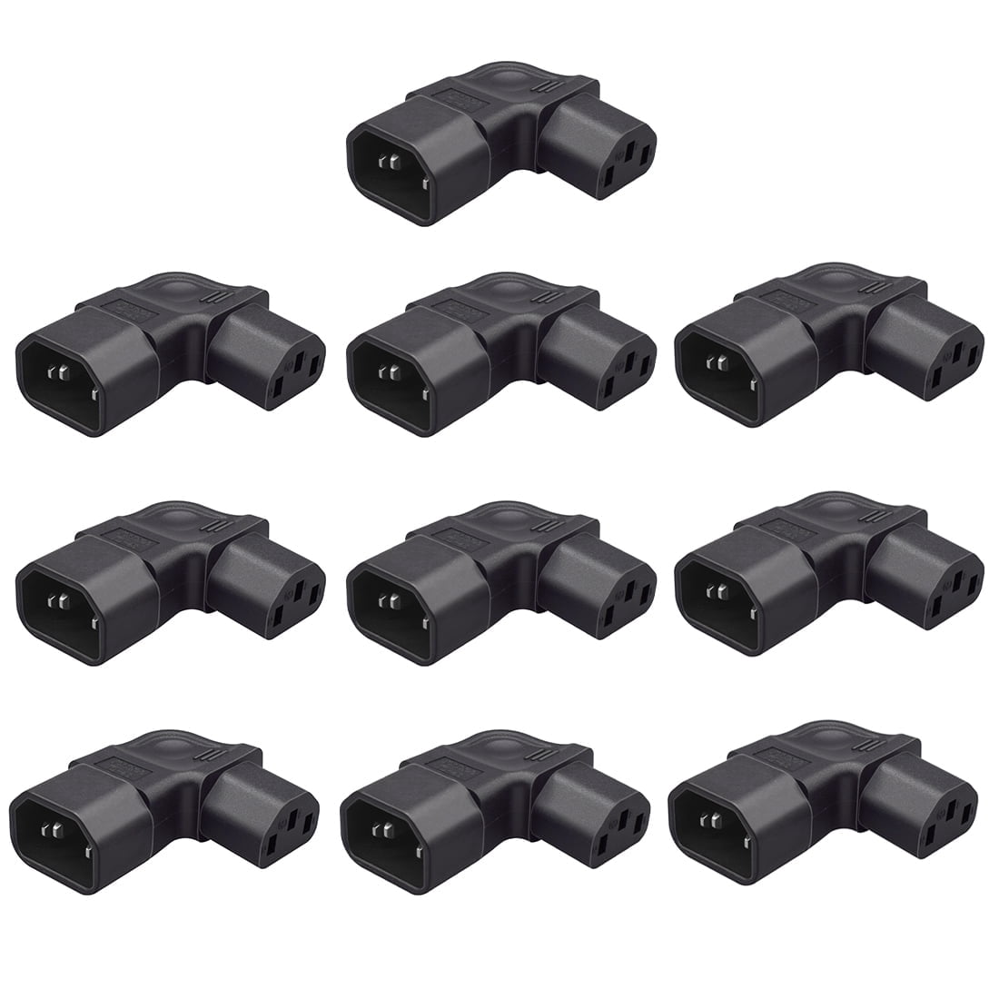 Strhowill 10 PCS C14 to C13 90 Degree Right Angle Power Adapter Plug ...