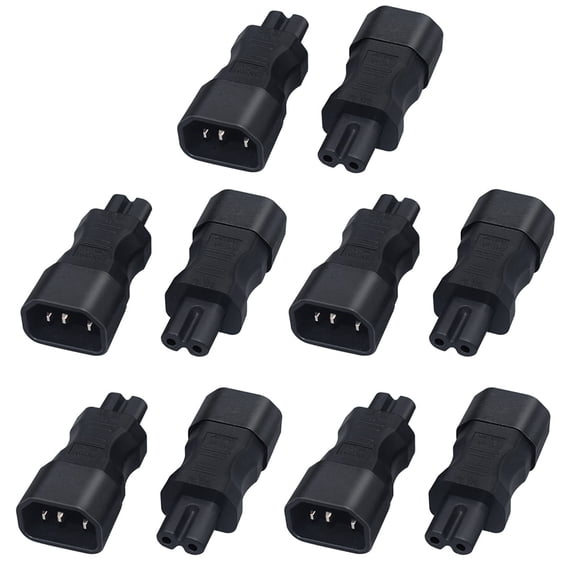 Strhowill 10 PCS C14 to C7 Figure-8 Power Adapter, Connector for Rack-Mounted Audio/Video Equipment and PDU Power Sources