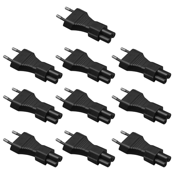 Strhowill 10 PCS EU TO C5 Power Adapter,EU 4.0mm Plug to Cloverleaf Connector | European Travel Power Adapter for Laptops