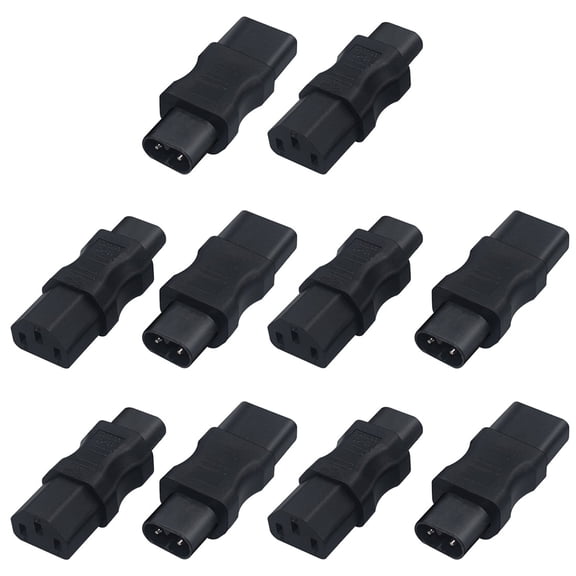 Strhowill 10 PCS IEC C8 to C13 Power Adapter, Professional Grade Connector for Studio Monitors and Rack-Mounted Audio Equipment