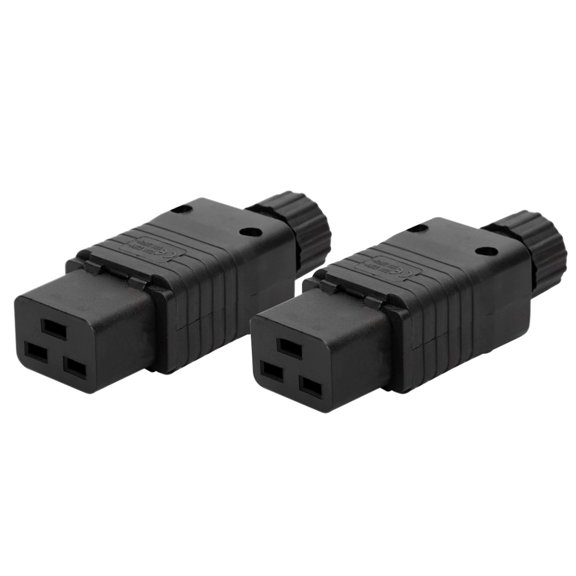 Strhowill 2 PCS IEC320 C19 Female Power Connector 16A/250V, Rewireable C19 Plug for Data Center Server, PDU, UPS, High Density Network Switch