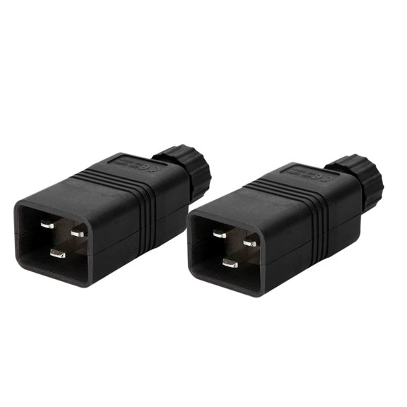 Strhowill 2 PCS IEC320 C20 Male Power Connector 16A/250V, Rewireable C20 Plug for Data Center Server, Rack PDU, UPS, Network Switch