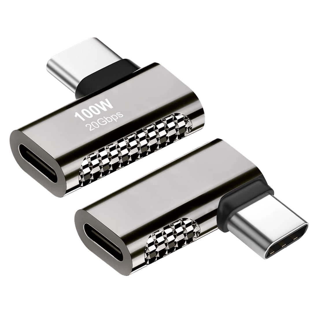 Strhowill 2 Pack 90 Degree USB C Adapter 100W,USB Type C Male to Female ...