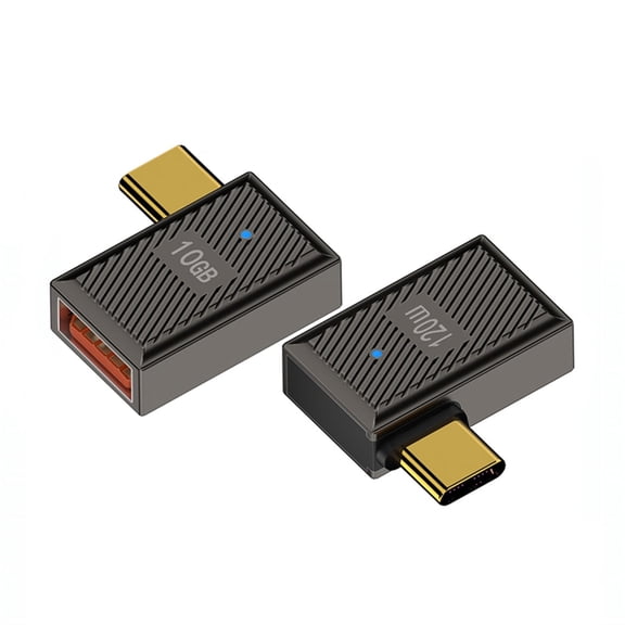Strhowill 2 Pack 90USB-C to USB A Adapter,120W 10Gbps OTG with LED,for Laptop Tablet Smartphone