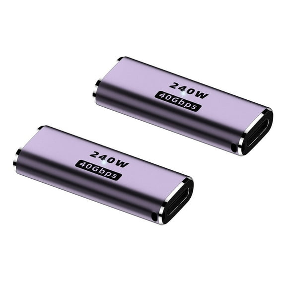Strhowill 2 Pack USB 4.0 Type C Extension Adapter with LED Light,40 Gbps PD 240W 8K@60hz Video Charge,For Phone Laptop